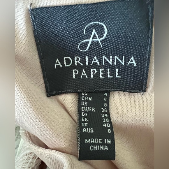 NWT Adrianna Papel black & cream lace overlay full length formal dress size 4 - Picture 8 of 11